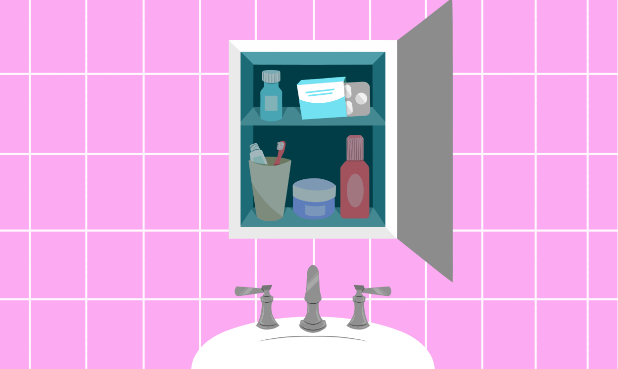 Medicine cabinet with abortion pills